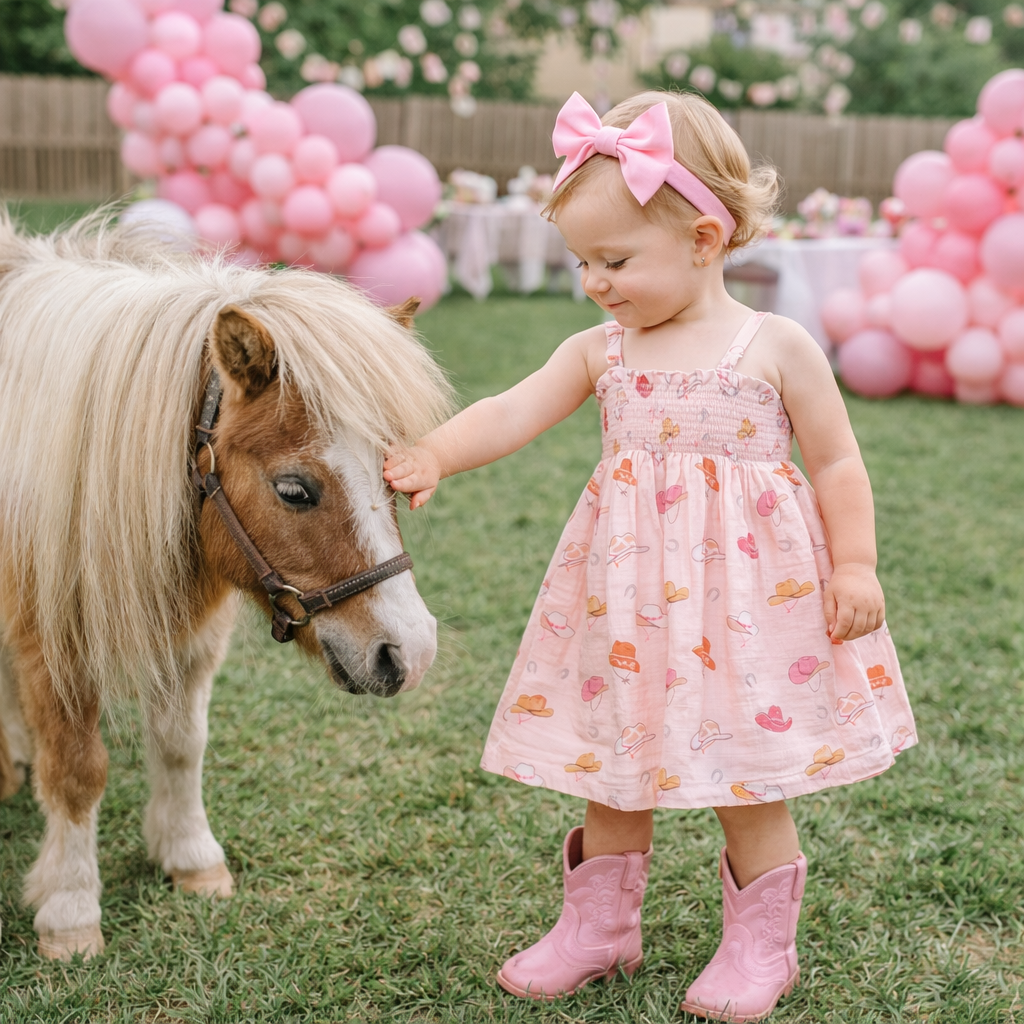 Muslin Smocked Tube Dress - Western