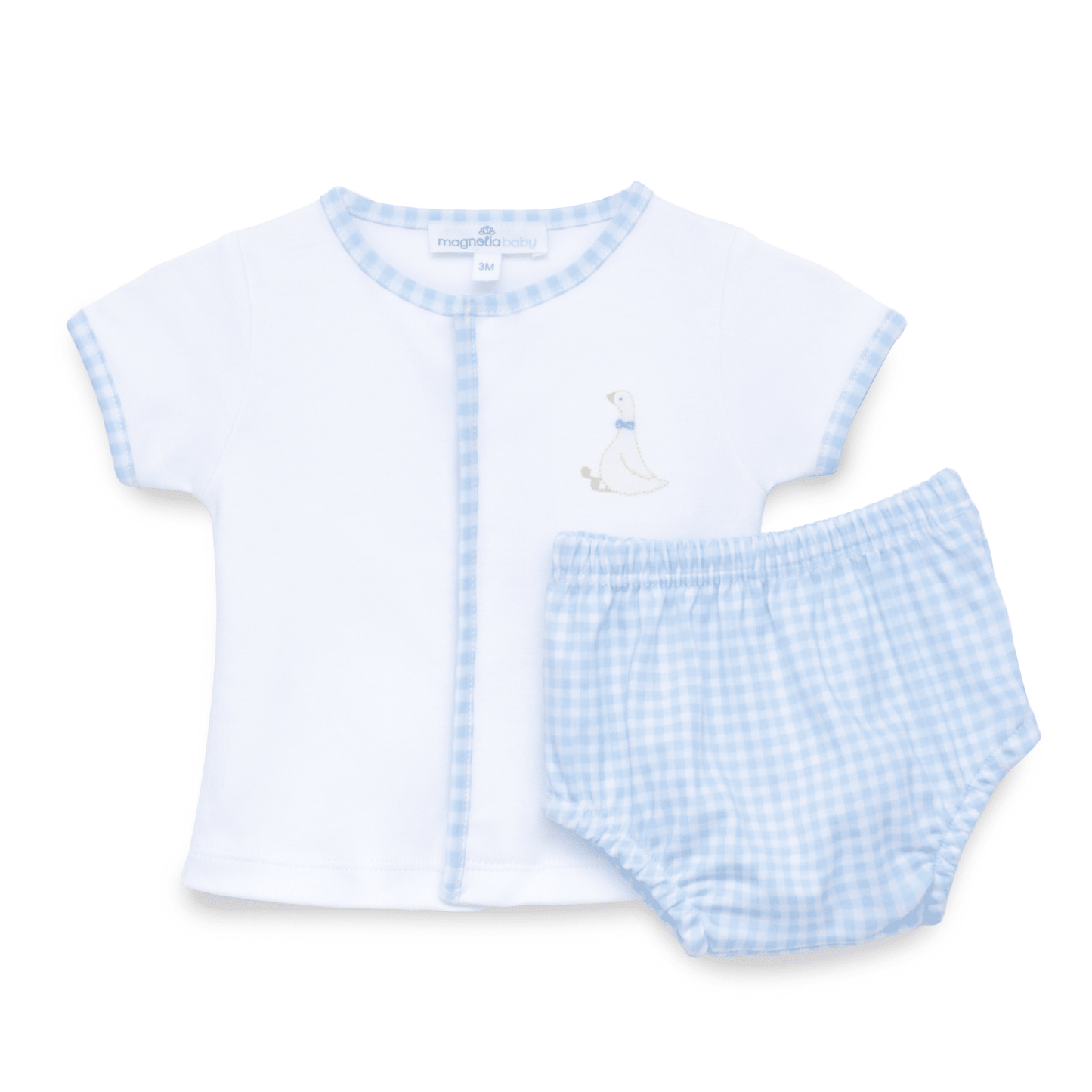 Silly Goose Diaper Cover Set - Light Blue - Magnolia BabyDiaper Cover