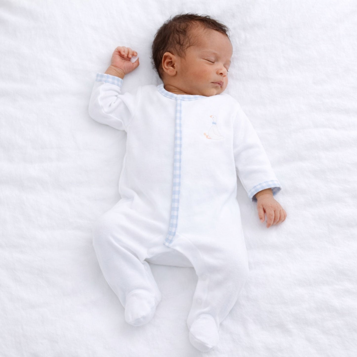 Silly Goose Footie - Light Blue - Magnolia BabyFootie