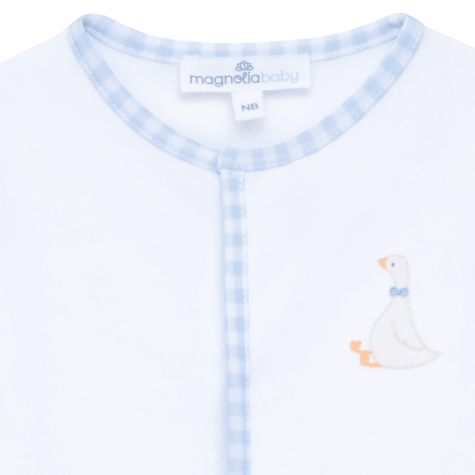 Silly Goose Footie - Light Blue - Magnolia BabyFootie