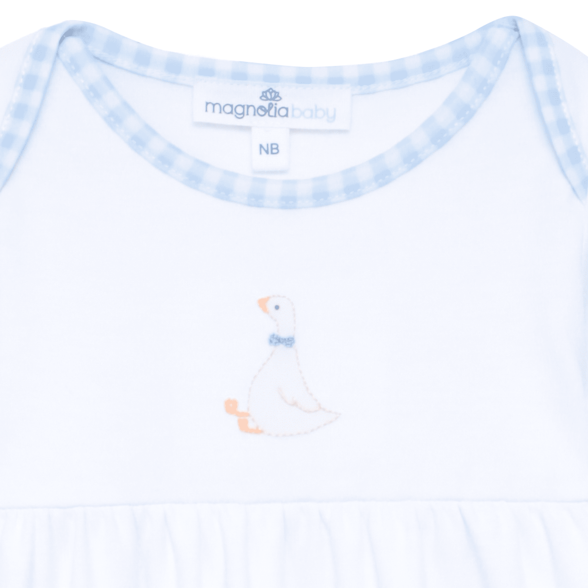 Silly Goose Gathered Gown - Light Blue - Magnolia BabyGown