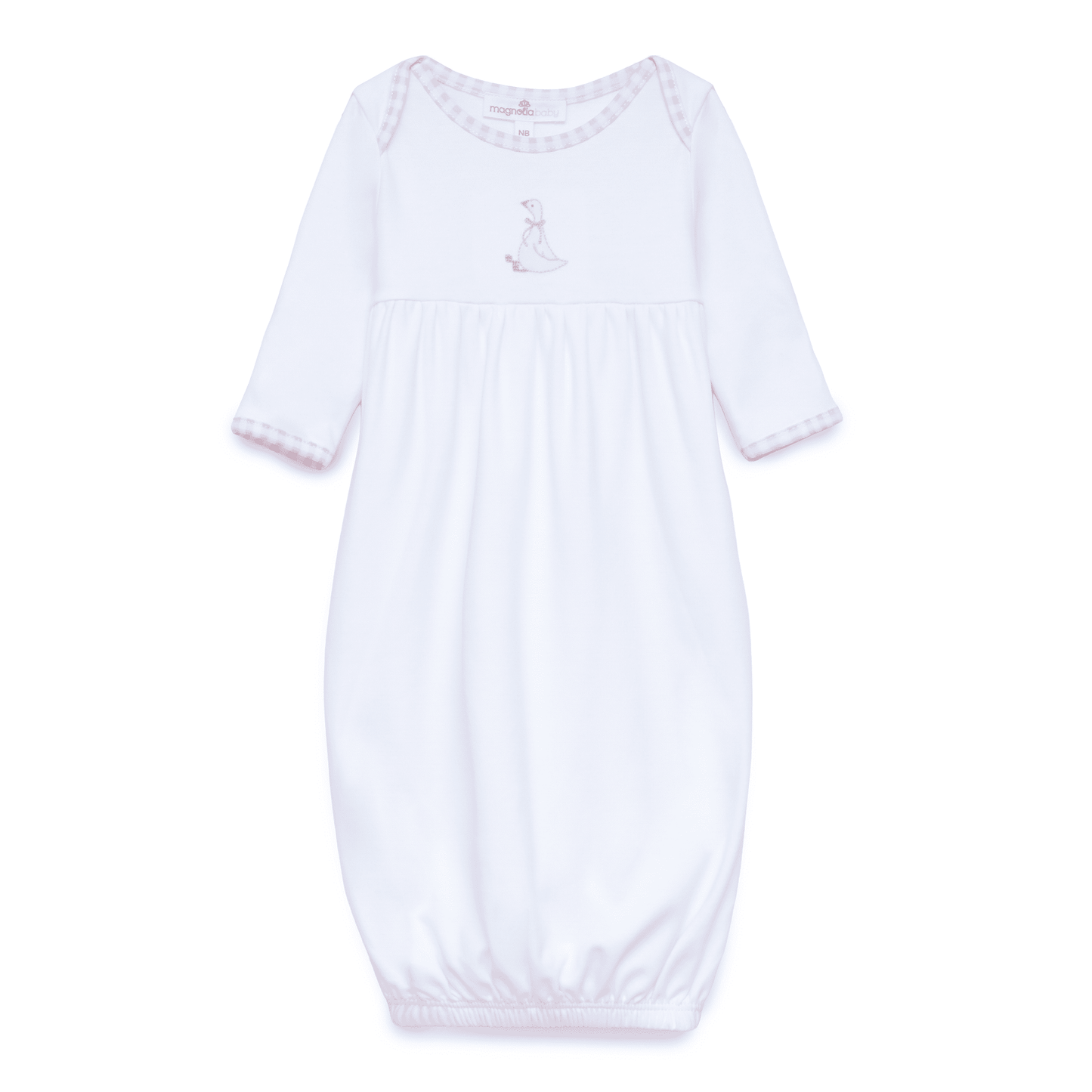 Silly Goose Gathered Gown - Pink - Magnolia BabyGown