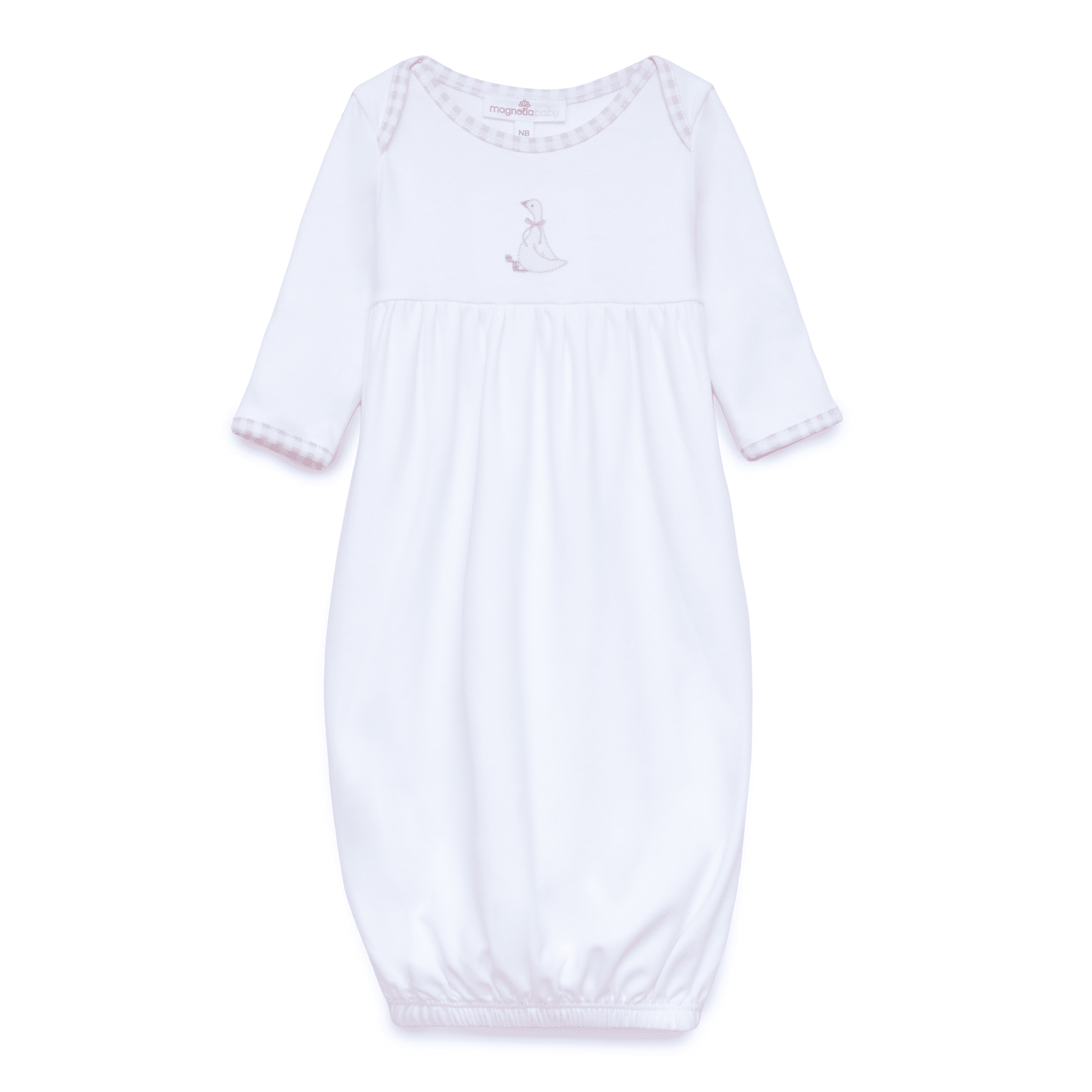 Silly Goose Gathered Gown - Pink - Magnolia BabyGown