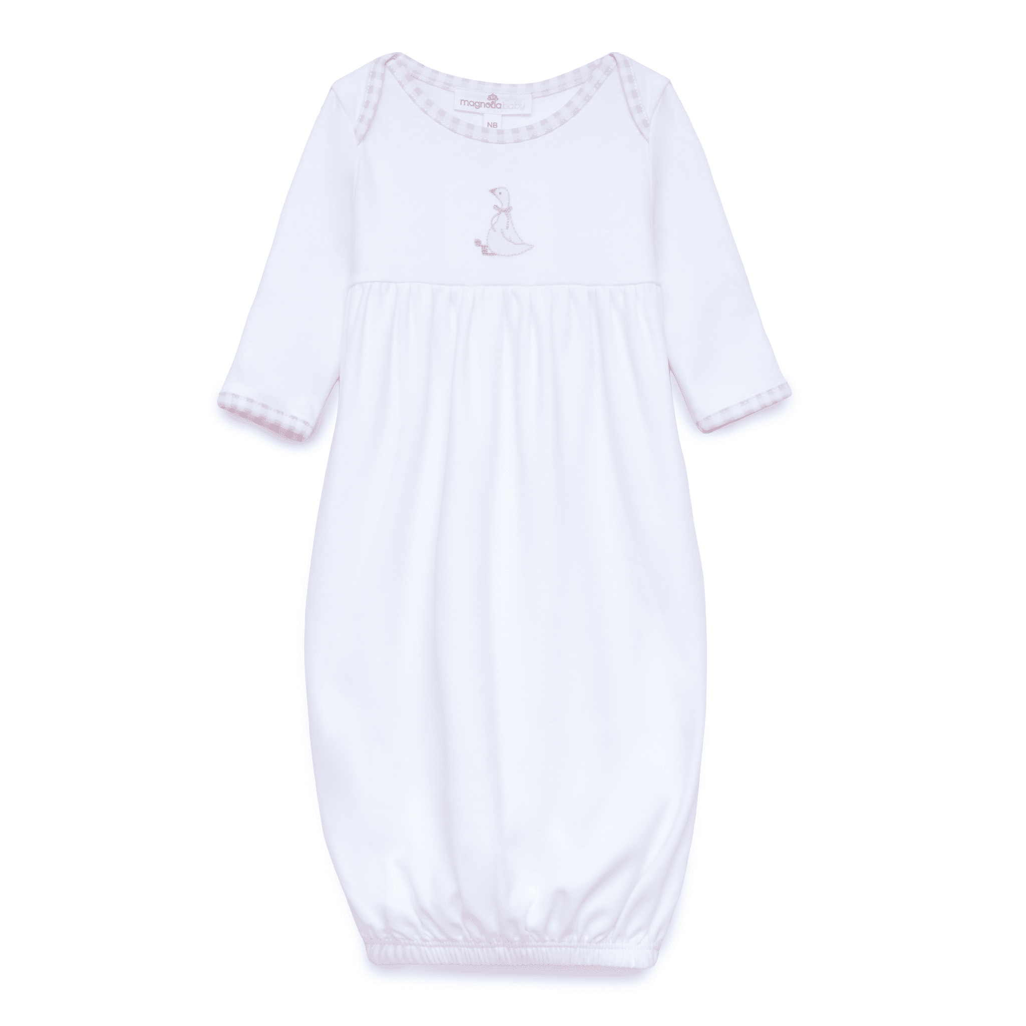 Silly Goose Gathered Gown - Pink - Magnolia BabyGown