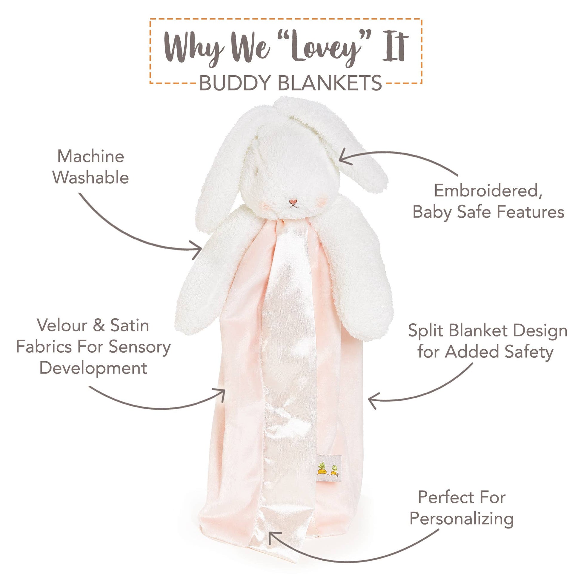 Simple Blossom Bunny Buddy Blanket - Magnolia BabySoft Toy