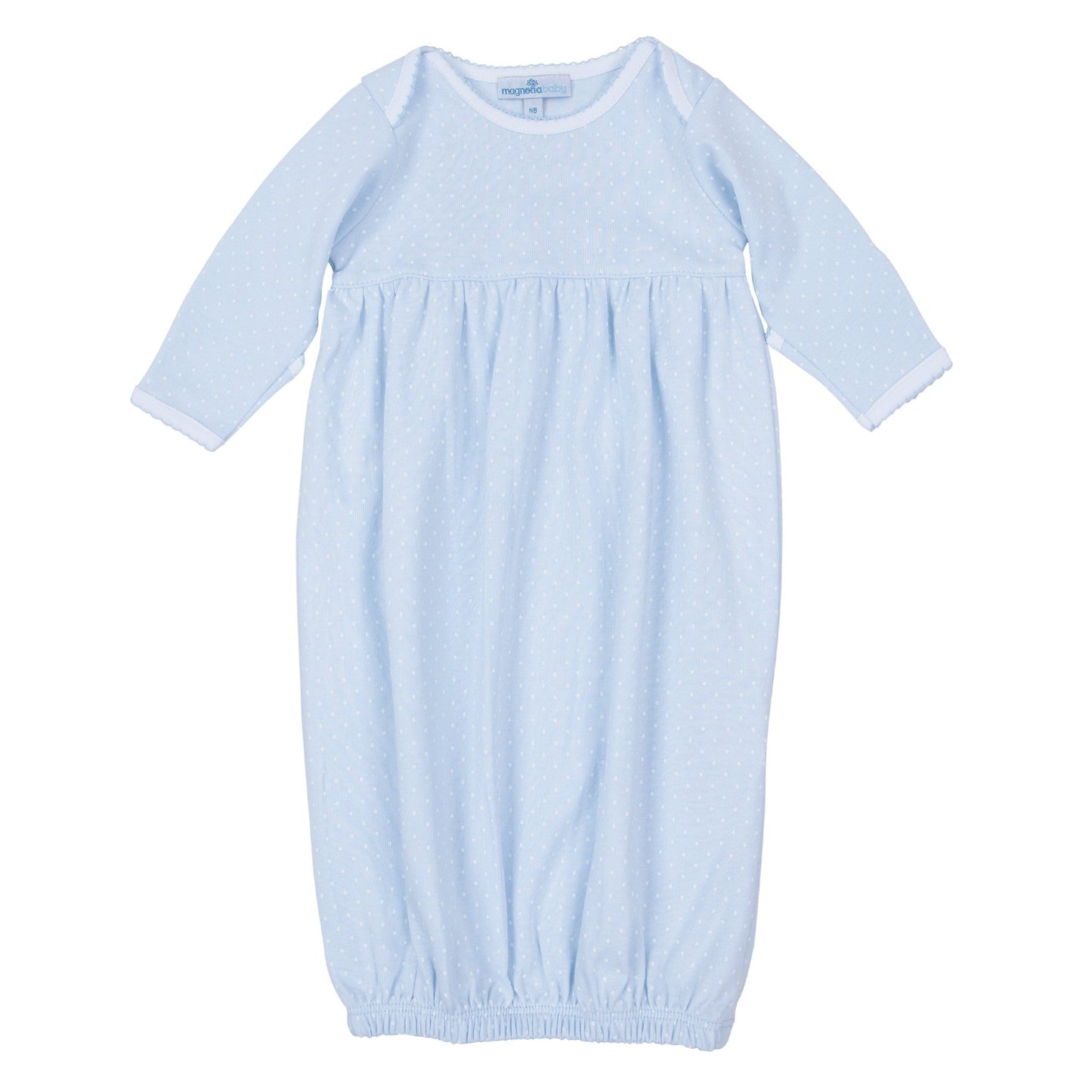 Simply Sweet Gathered Gown - Light Blue - Magnolia BabyGown