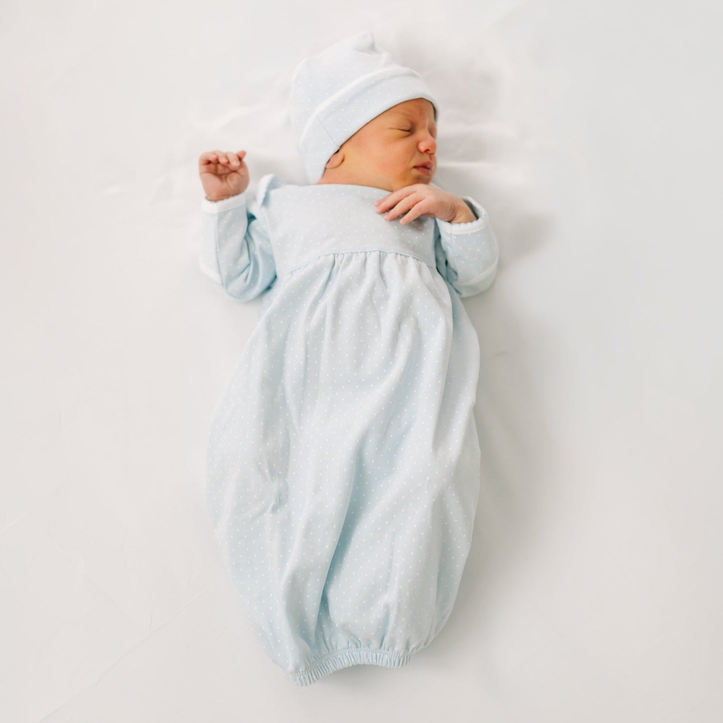 Simply Sweet Gathered Gown - Light Blue - Magnolia BabyGown