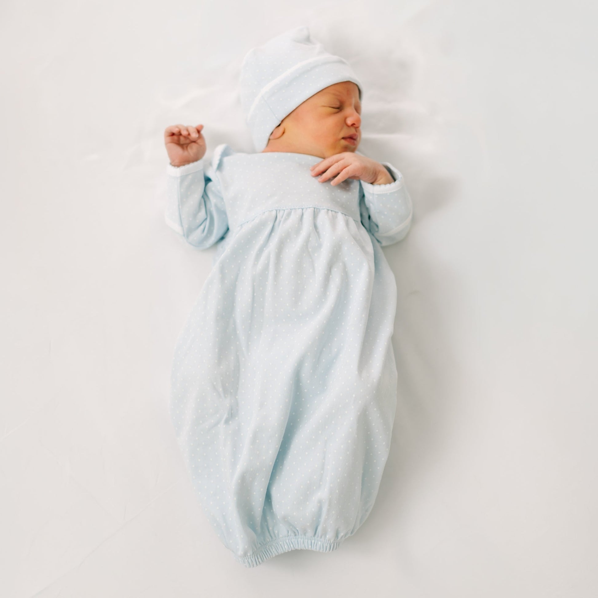 Simply Sweet Gathered Gown - Light Blue - Magnolia BabyGown
