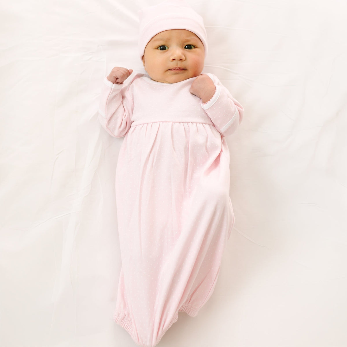 Simply Sweet Gathered Gown - Pink - Magnolia BabyGown