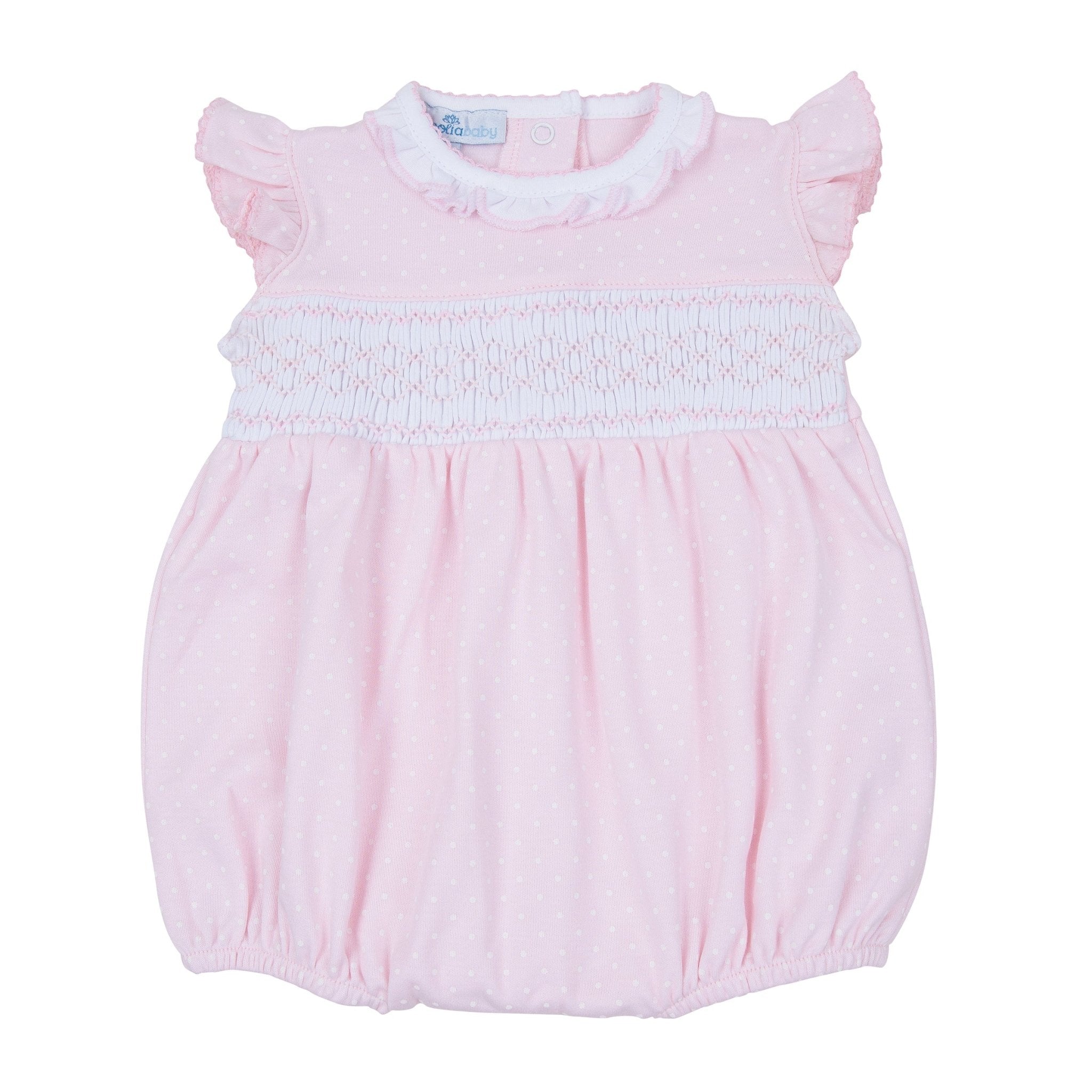 Simply Sweet Smocked Bubble - Pink - Magnolia BabyBubble