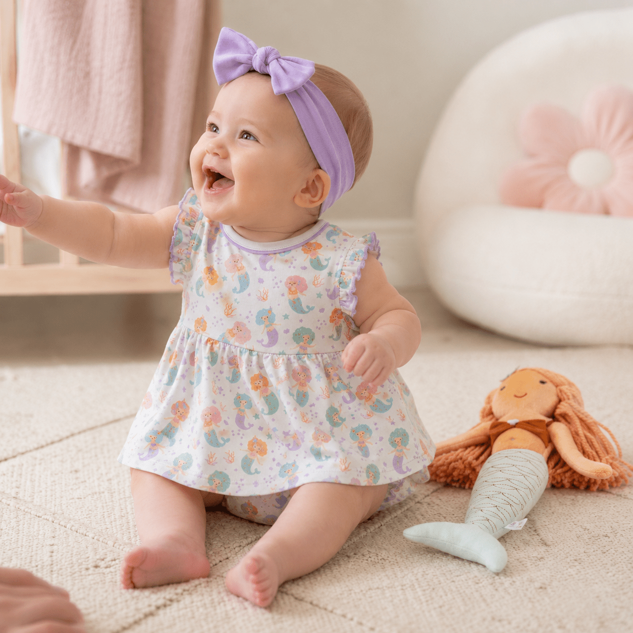 Sirena Ruffle Diaper Cover Set by Luna & Arlo - Magnolia BabyDiaper Cover