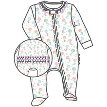  Sirena Ruffle Zip Footie - Magnolia BabyFootie