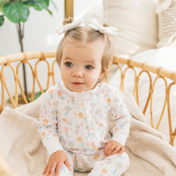 Sirena Ruffle Zip Footie by Luna & Arlo - Magnolia BabyFootie