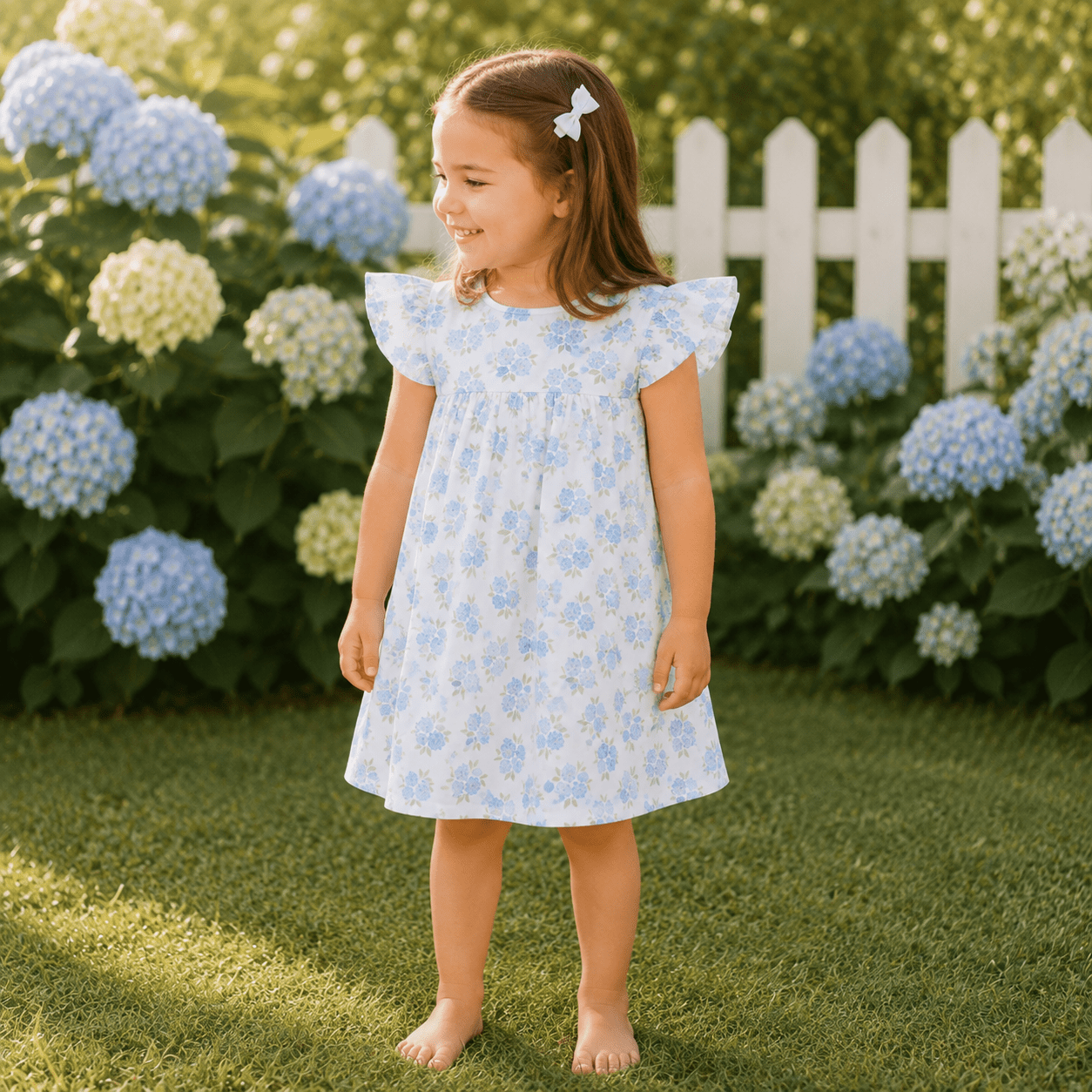 Magnolia Baby_Sisters Dress + Bubble Set - Hydrangeas Print_3