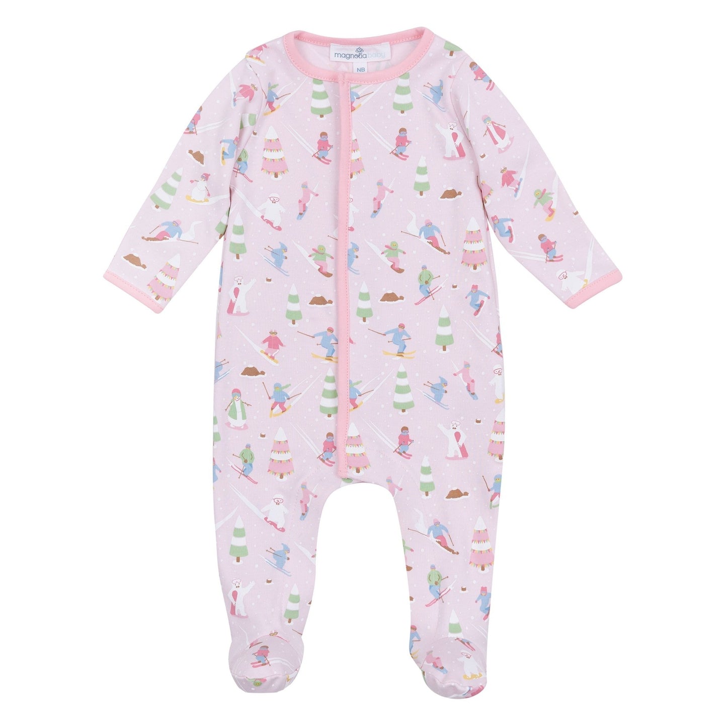 Ski Buddies Footie - Pink - Magnolia BabyFootie