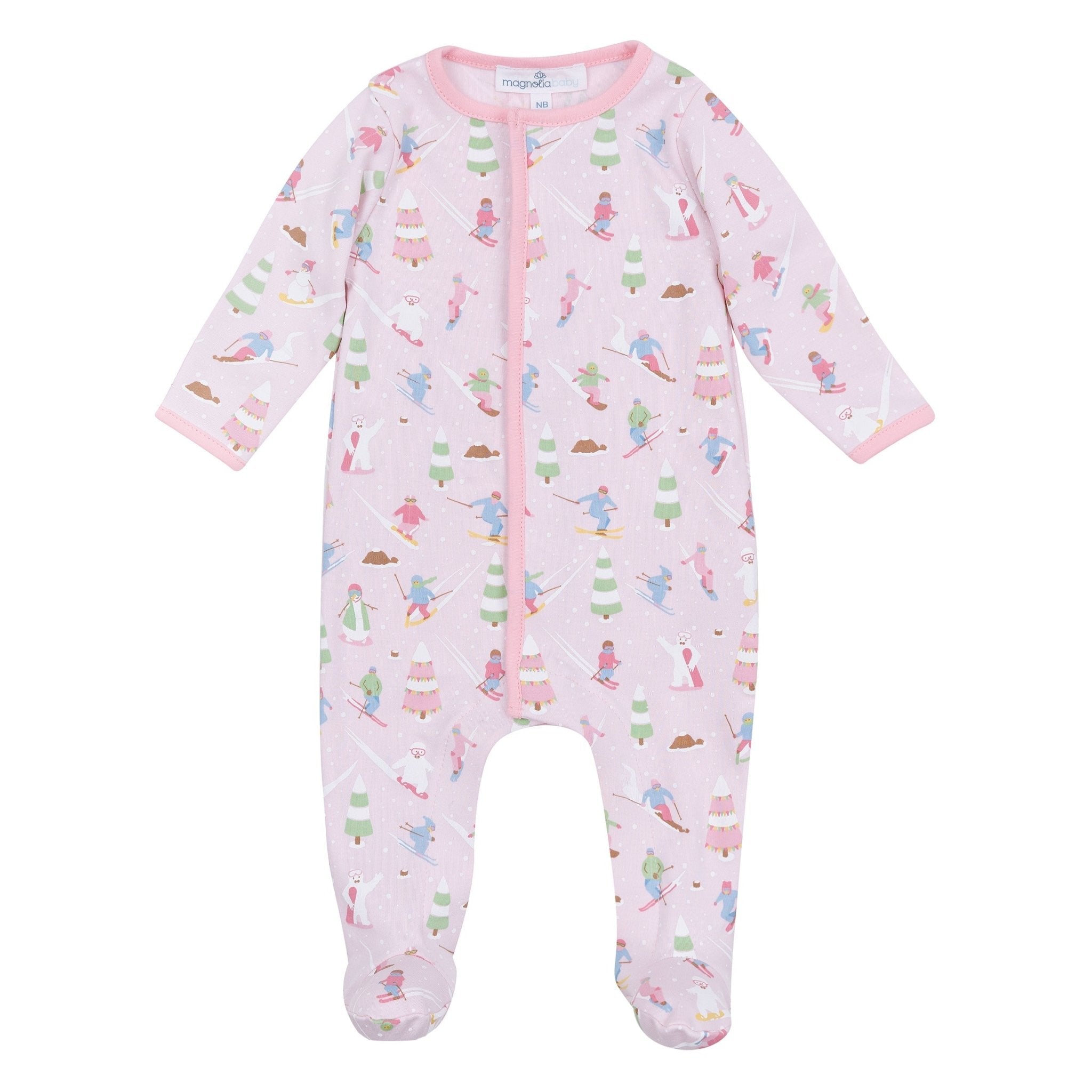 Ski Buddies Footie - Pink - Magnolia BabyFootie