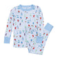Ski Buddies Long Pajamas - Light Blue - Magnolia BabyLong Pajamas