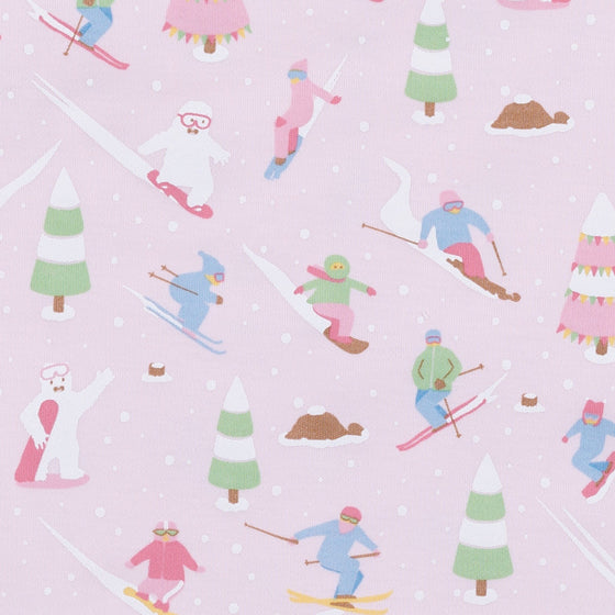 Ski Buddies Long Pajamas - Pink - Magnolia BabyLong Pajamas