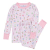 Ski Buddies Long Pajamas - Pink - Magnolia BabyLong Pajamas