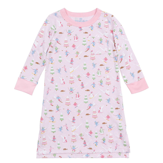 Ski Buddies Nightdress - Pink - Magnolia BabyNightdress