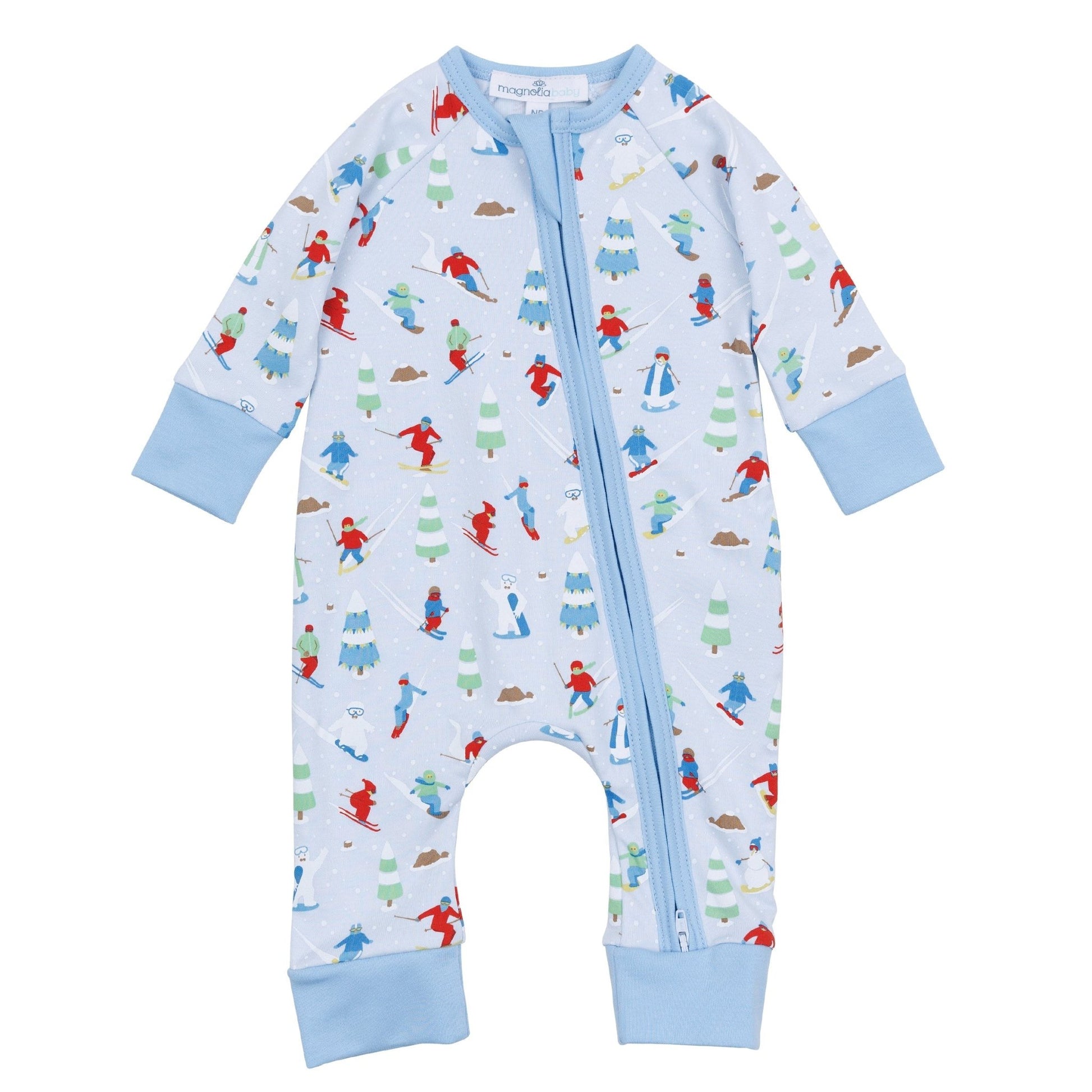 Ski Buddies Zip Playsuit - Light Blue - Magnolia BabyPlaysuit
