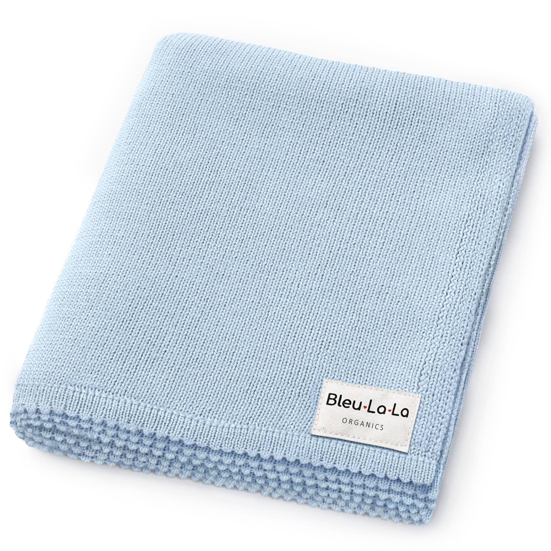 Sky Blue Organic Cotton Baby Blanket - Sky Blue - Magnolia BabyBlanket