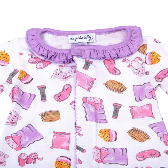 Slumber Party! Print Ruffle Footie - Magnolia BabyFootie