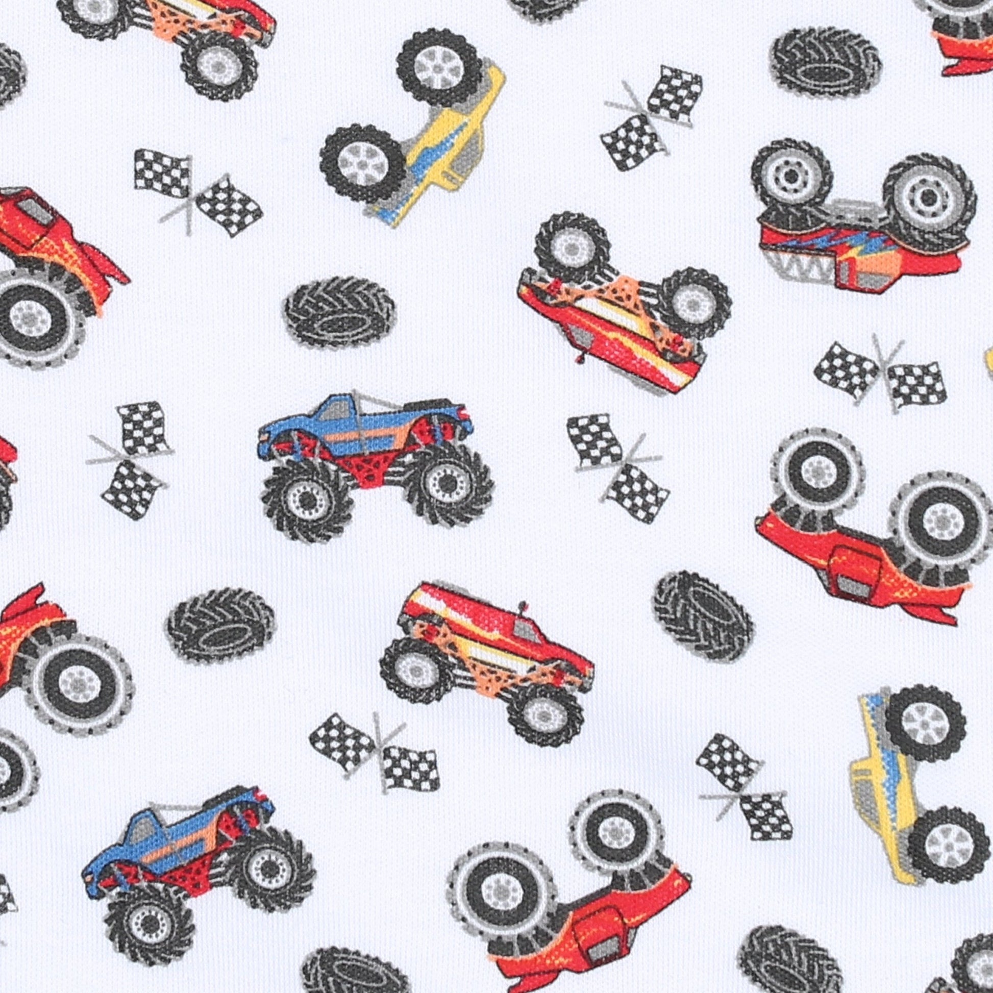 Smash and Crash Blue Zipper Pajamas - Magnolia BabyZipper Pajamas