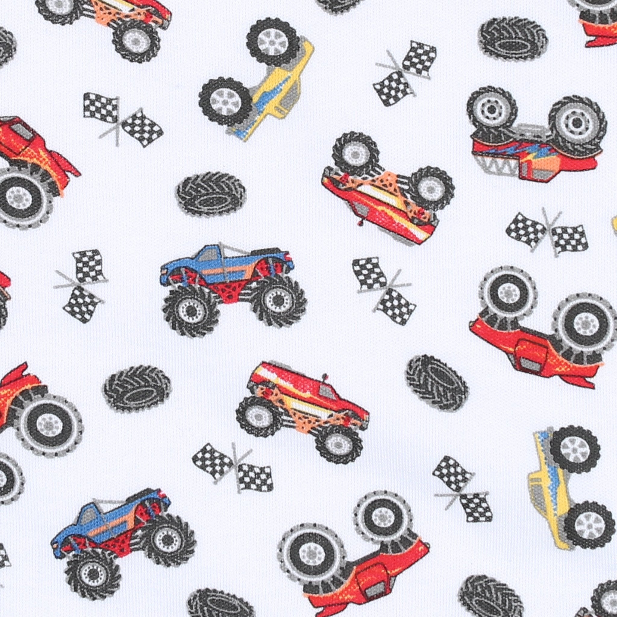 Smash and Crash Blue Zipper Pajamas - Magnolia BabyZipper Pajamas