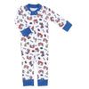 Smash and Crash Blue Zipper Pajamas - Magnolia BabyZipper Pajamas