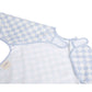 Smock Bib for Baby & Toddler Long Sleeve (Blue Checkers) - Magnolia BabyBib