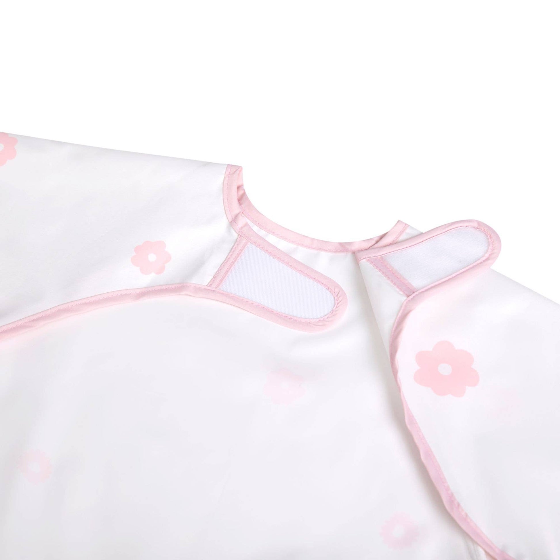 Smock Bib for Baby & Toddler Long Sleeve (Pink Flowers) - Magnolia BabyBib