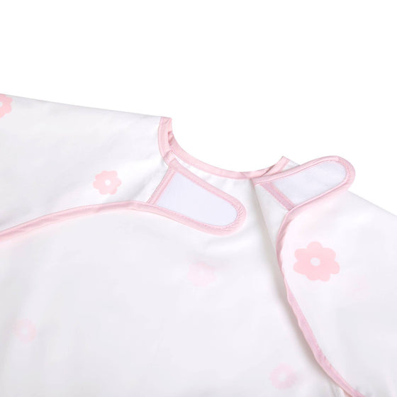 Smock Bib for Baby & Toddler Long Sleeve (Pink Flowers) - Magnolia BabyBib