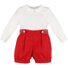  Smocked Tab Red Shorts Set - Magnolia BabyShort Set
