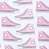 Sneakers Pink Printed Footie - Magnolia BabyFootie