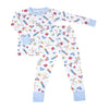 Snow Ready! Long Pajamas - Blue - Magnolia BabyLong Pajamas