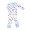 Snow Ready! Zip Pajamas - Blue - Magnolia BabyZipper Pajamas