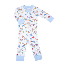  Snow Ready! Zip Pajamas - Blue - Magnolia BabyZipper Pajamas