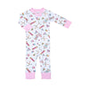 Snow Ready! Zip Pajamas - Pink - Magnolia BabyZipper Pajamas