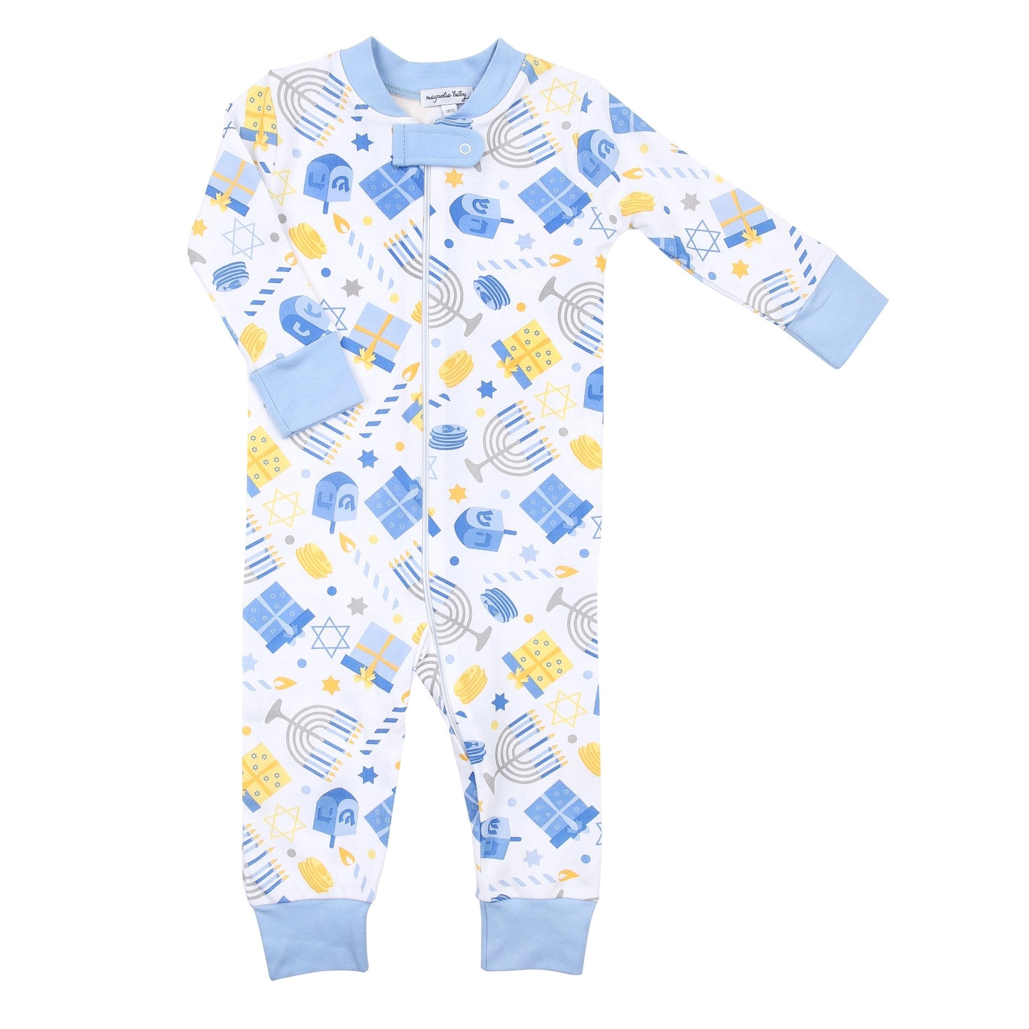 So Much Funukkah! Zipper Pajamas - Magnolia BabyZipper Pajamas