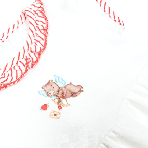 So This is Love Embroidered Short Sleeve Bubble - Magnolia BabyBubble