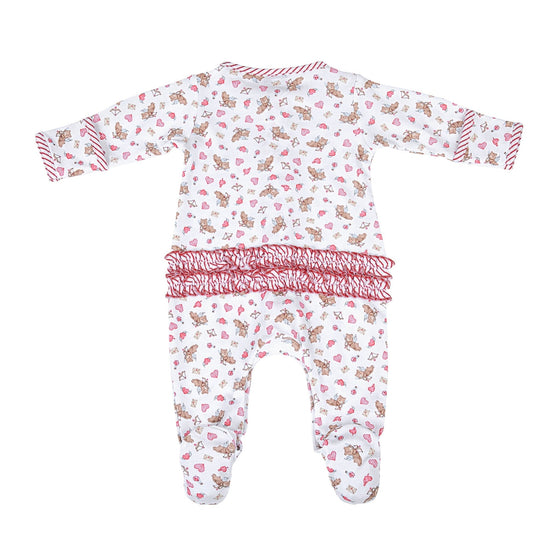 So this is Love Print Ruffle Footie - Magnolia BabyFootie