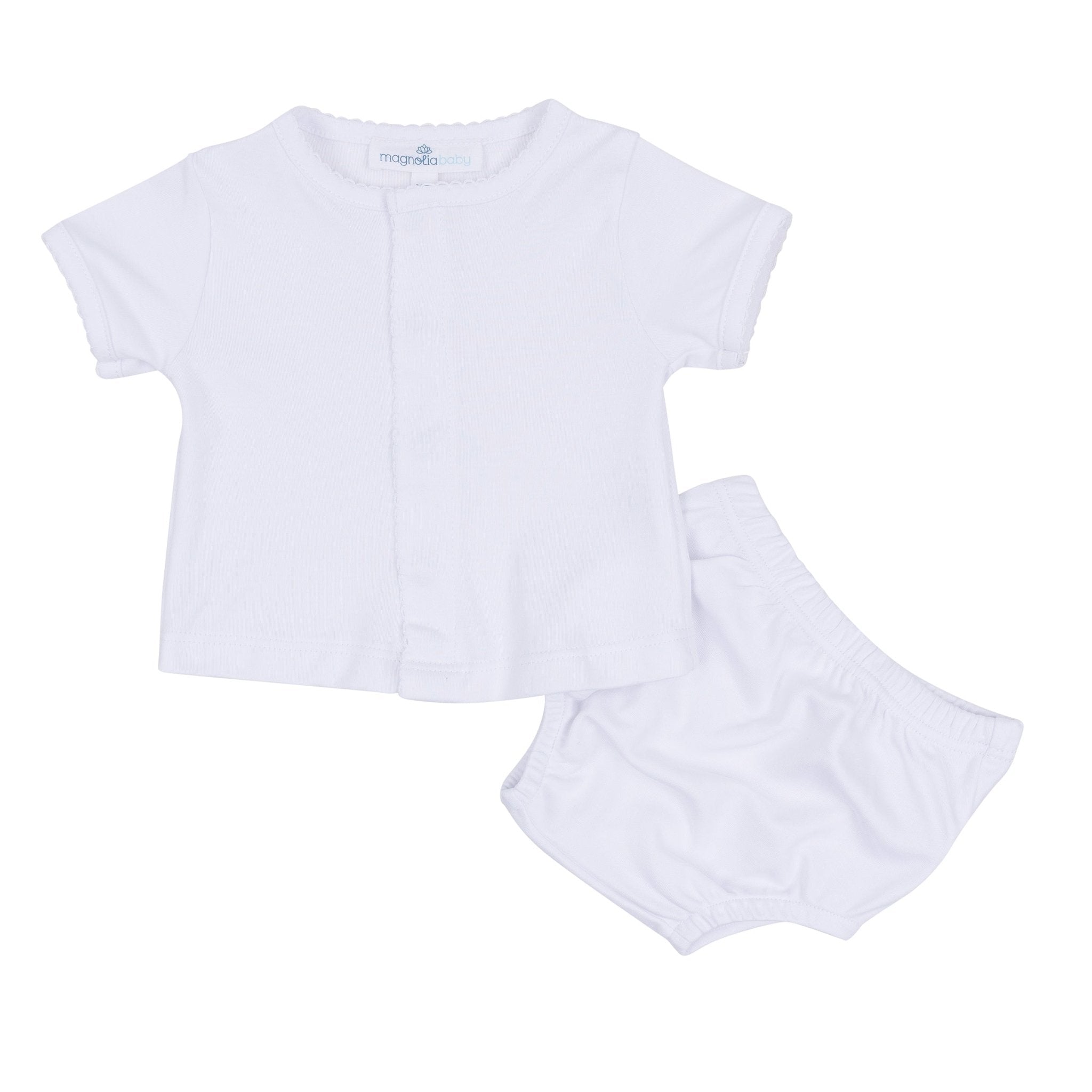 Solid Essentials Diaper Cover Set White - Magnolia BabyDiaper Cover