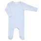 Solid Essentials Lap Footie - Light Blue with Light Blue Trim - Magnolia BabyFootie
