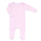 Solid Essentials Lap Footie - Pink with Pink Trim - Magnolia BabyFootie