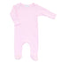Solid Essentials Lap Footie - Pink with Pink Trim - Magnolia BabyFootie