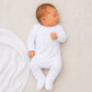 Magnolia Baby_Solid Essentials Lap Footie - White with White Trim_1