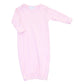 Solid Essentials Lap Gown - Pink with Pink Trim - Magnolia BabyGown