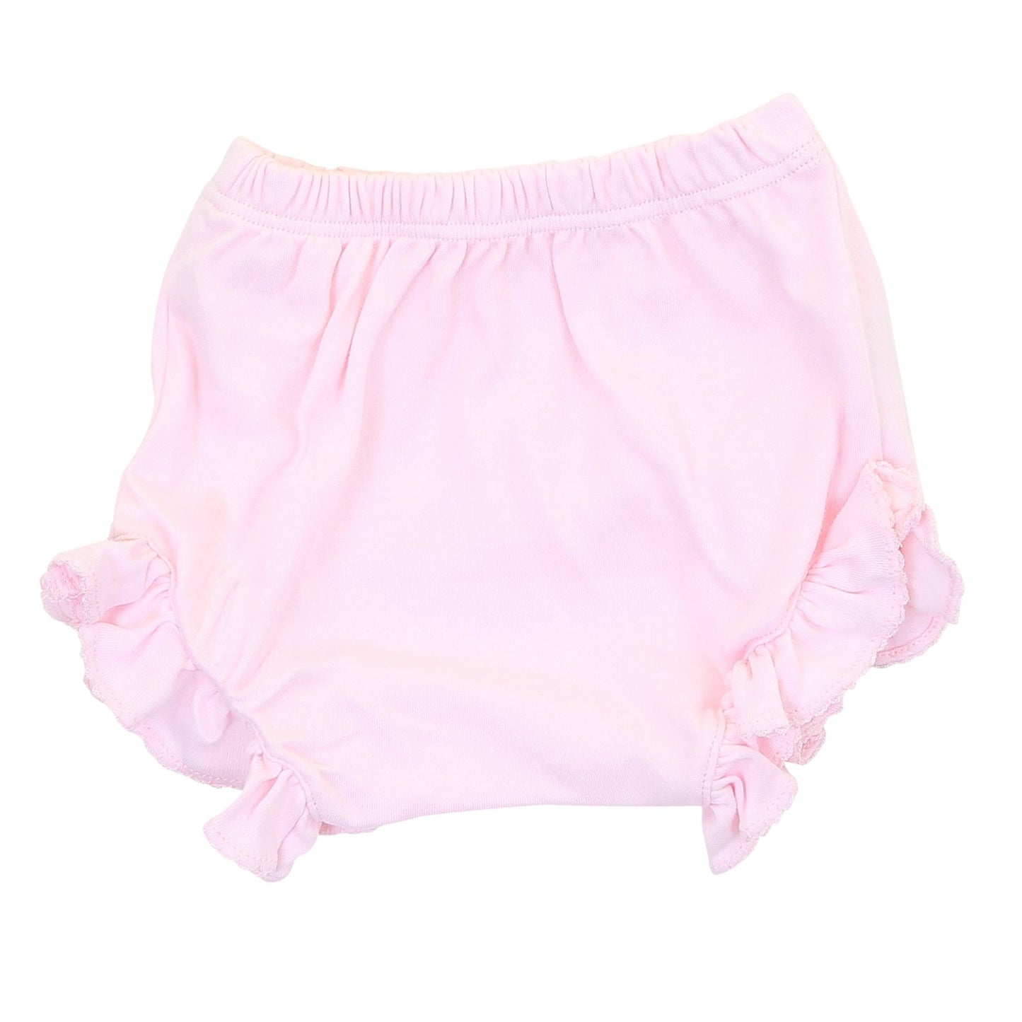Solid Essentials Monogram Diaper Cover - Pink with Pink Trim - Magnolia BabyDiaper Cover