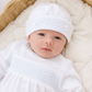 Solid Essentials Pima Hat with Blue Smocking - Magnolia BabyHat